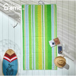 Serviette de plage en coton Rayé Vert