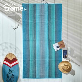 Serviette de plage en coton Dégradé bleu