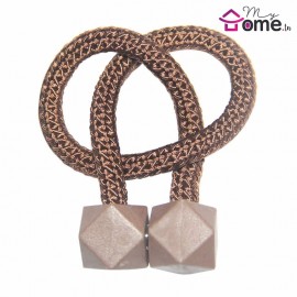 Paire Embrasse Aimant cube Marron