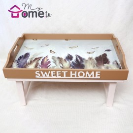 Plateau Pliable Sweet Home Imprimé Plume