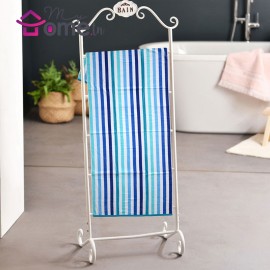 Drap de bain coton Trait bleu