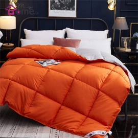 Couette 2 places doubles faces Orange/Gris