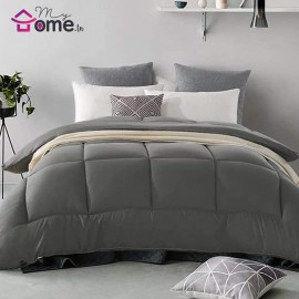 Couette 2 places unis Gris