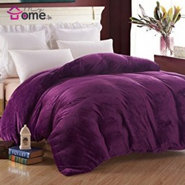 Couette 2 places unis Violet