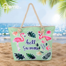 Sac de plage Flamant Vert